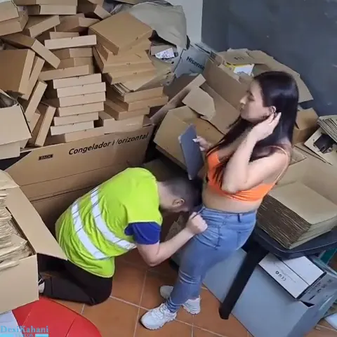 Mast fucked by a big ass supervisor in the godown
