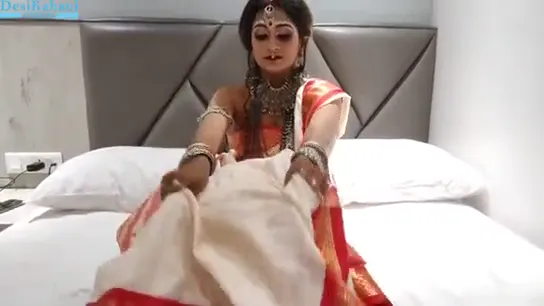 Thumbnail for The new bride celebrated Suhagraat with the drunk groom.