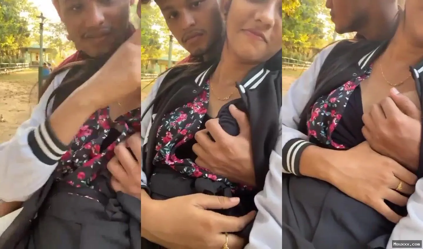 Sex MMS made by pressing classmate's breasts in the morning