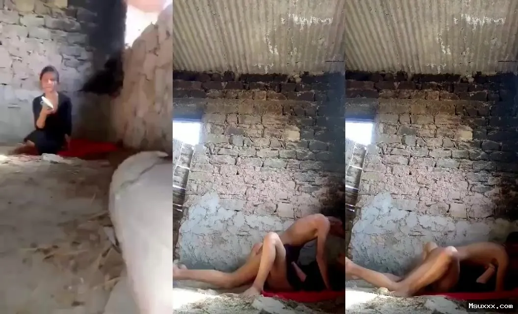 Fucked my girlfriend on the floor in village's factory