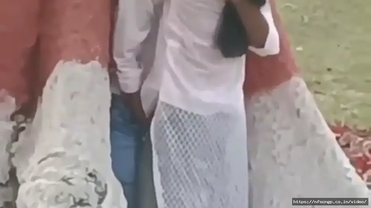 Thumbnail for Young teen college lover hiding behind the tree fucking